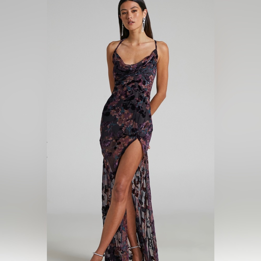 Showpo dark floral dress